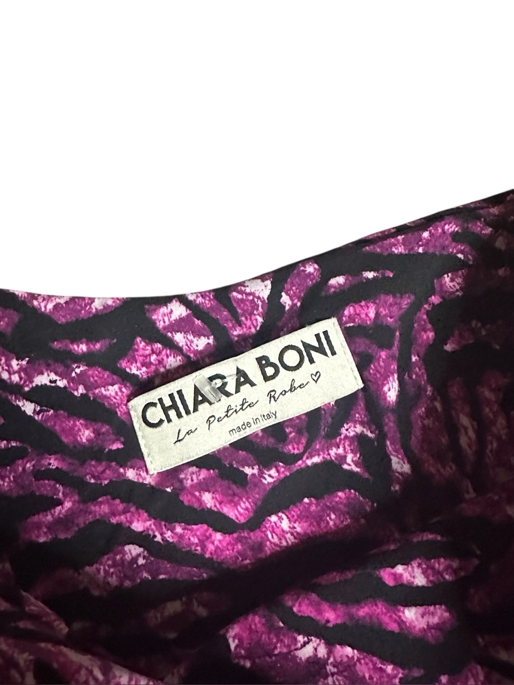 Chiara Boni One-Shoulder Purple Zebra-Print Sheath Dress 42 - Picture 6 of 8